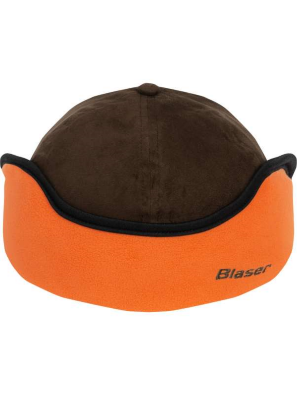Blaser Suede Blaze Orange Insulated Cap Dark Brown - Image 4