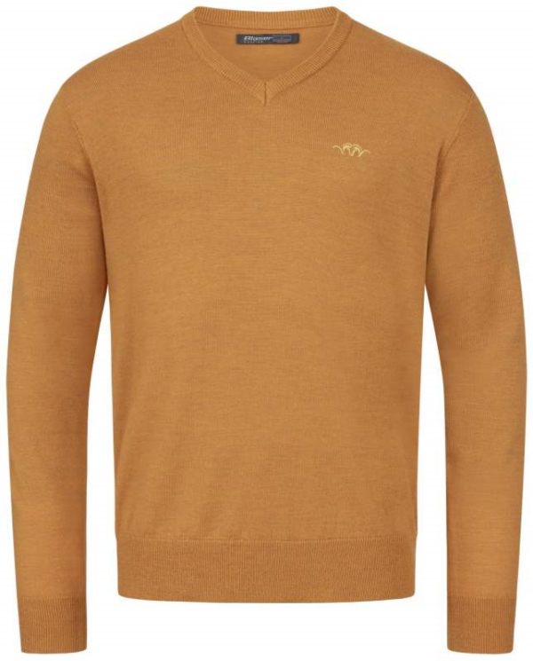 Blaser Men’s Merino V-Neck Sweater Rust
