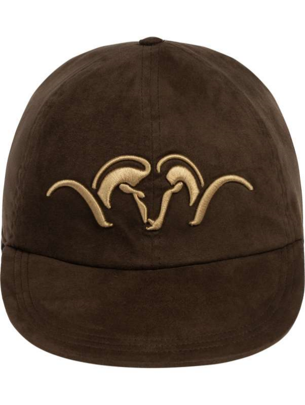 Blaser Suede Blaze Orange Insulated Cap Dark Brown