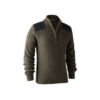 Deerhunter Rogaland Knit w. Zip Neck Brown Leaf Melange