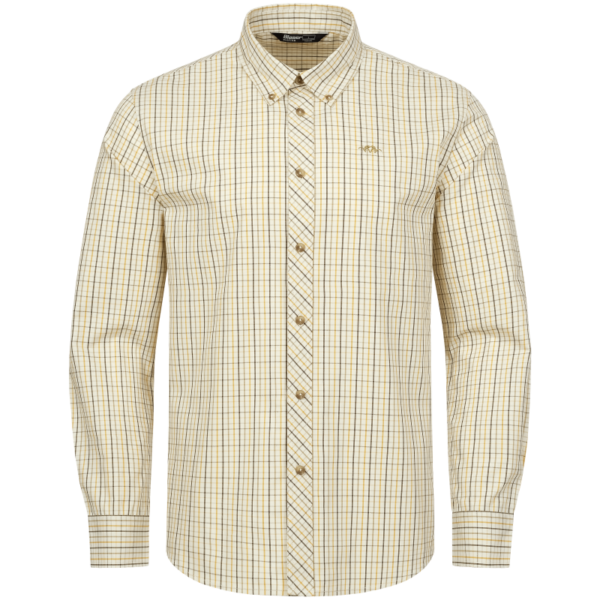 Blaser Men's Shirt Tristan 22 Beige/Yellow Checked