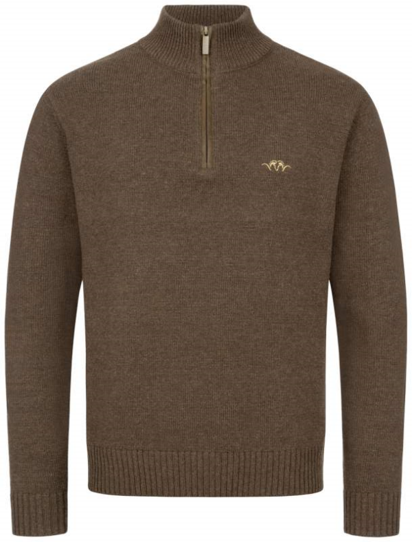 Blaser Men’s Wool HZ Sweater Dark Brown