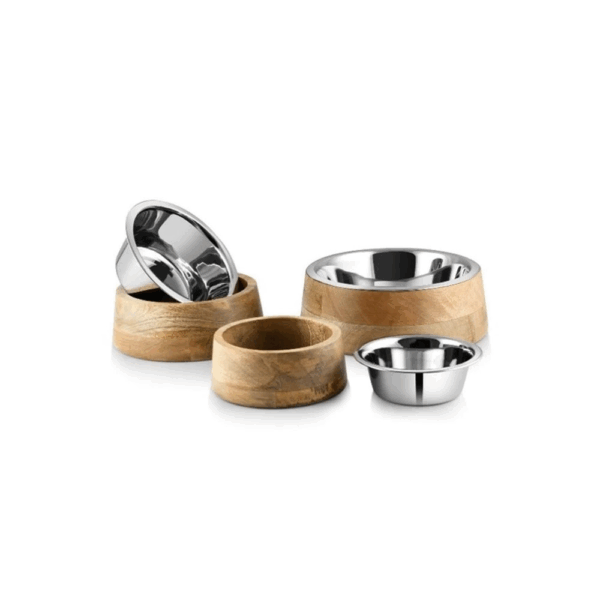 Pet Joy Doggy Bowl Bamboo Round