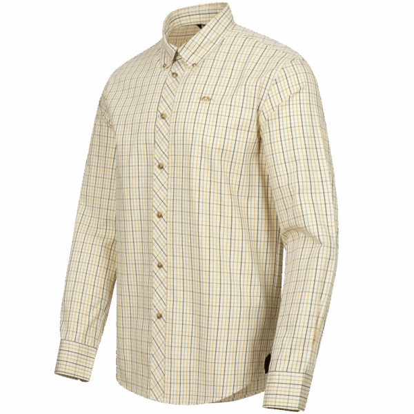 Blaser Men's Shirt Tristan 22 Beige/Yellow Checked - Afbeelding 4
