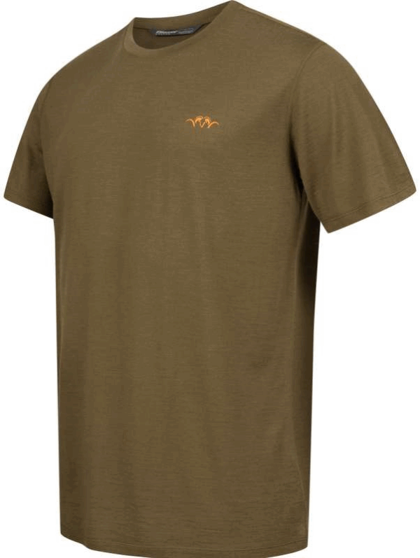 Blaser Men's Merino Base 160 T Dark Olive S - Image 4