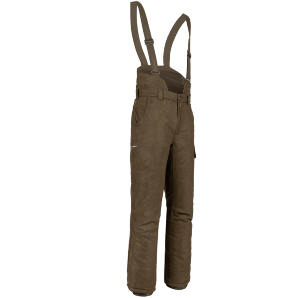 Blaser Men's Suede Bib Pants Matti Dark Brown - Image 3
