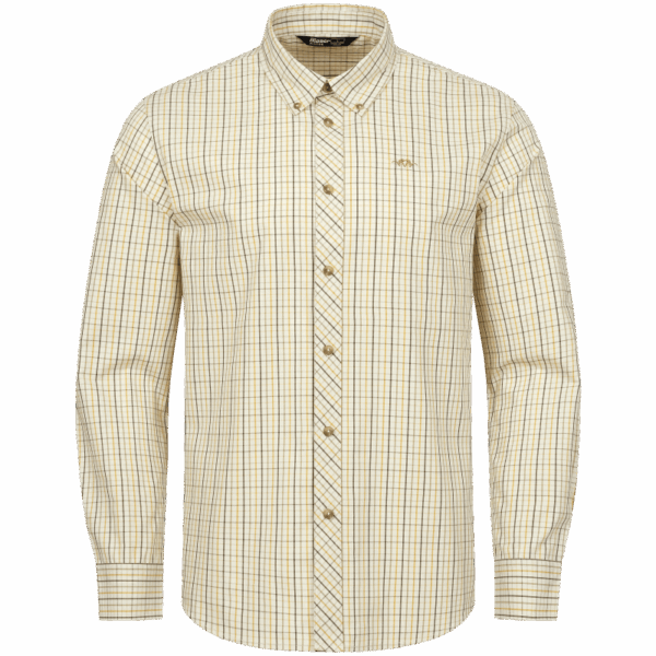 Blaser Men's Shirt Tristan 22 Beige/Yellow Checked