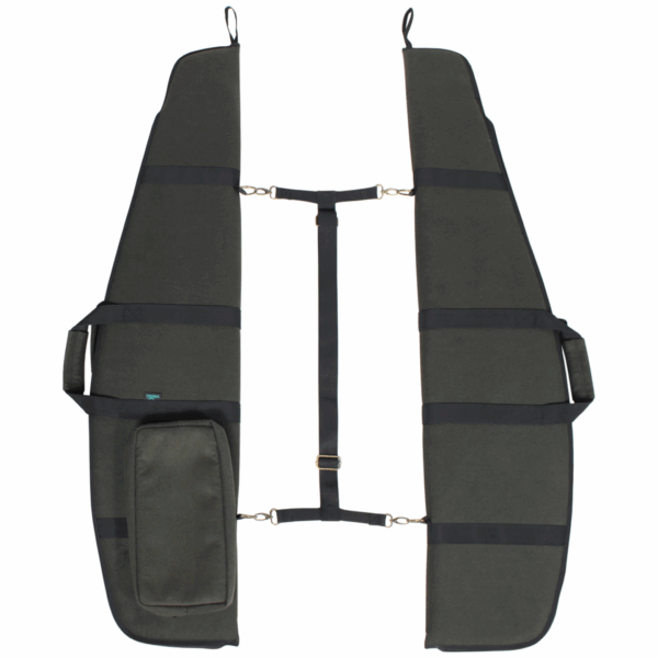 Greenlands Dubbele Geweerfoudraal Loden met voorvak 130x27x6 cm Groen / Zwart - Image 3