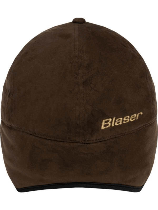 Blaser Suede Blaze Orange Insulated Cap Dark Brown - Image 3