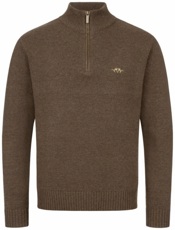 Blaser Men’s Wool HZ Sweater Dark Brown