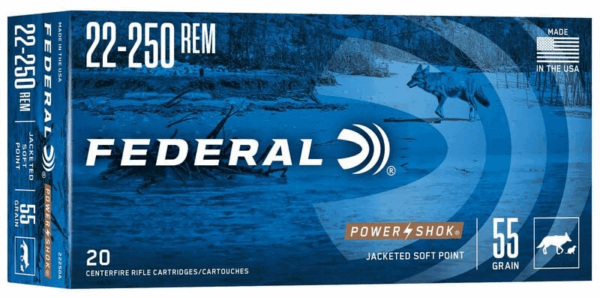Federal Power-Shok SP 55gr .22-250 Rem (20stuks)