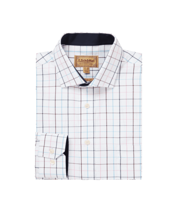Schöffel Wells Tailored Shirt M Wine / Navy Check