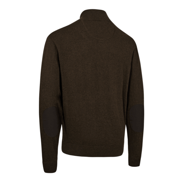 Deerhunter Harrington Half Zip Knit Brown Melange - Image 2