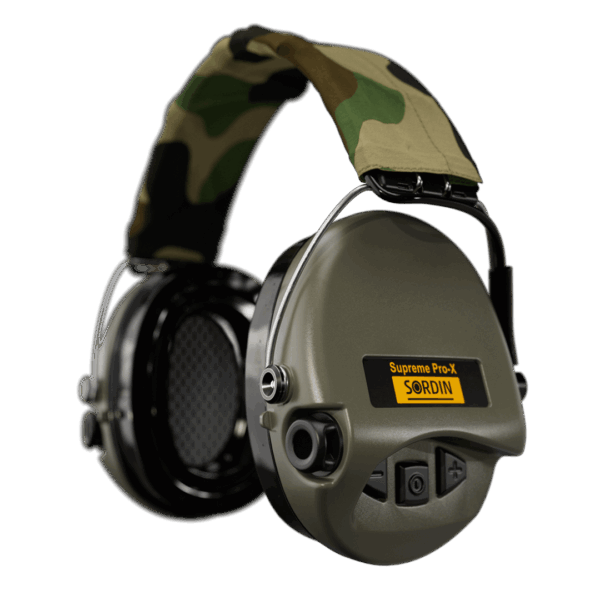 Sordin Supreme Pro-X Green met LED (Camo Canvas Band)