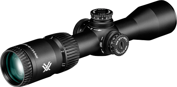 Vortex Crossfire HD 1.5-5.5x32 Illuminated Dead-Hold 2A BDC MOA Scout - Afbeelding 3