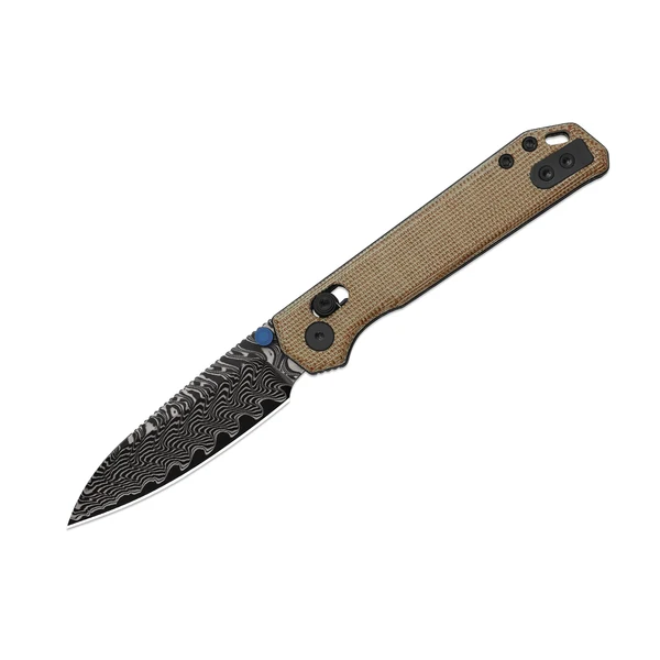 Kizer Begleiter 2.9 Damascus Brown Norplex UltreX Micarta - Image 3